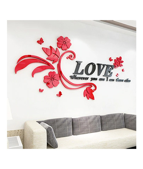iShopping - LookNBuy Love Flower Pattern Wall Art (0060)