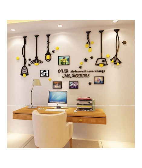 iShopping - LookNBuy Our Memories Acrylic Wall Art (0033)-Yellow
