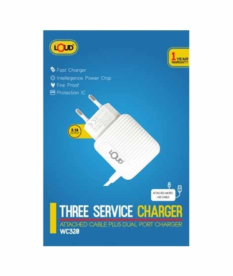 iShopping - Loud Three Service Dual Port Charger (WC320)