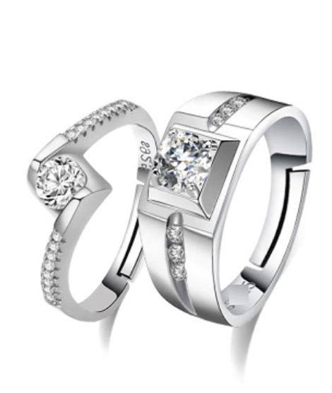 iShopping - Luxurify Copper Cubic Zircon Couple Rings