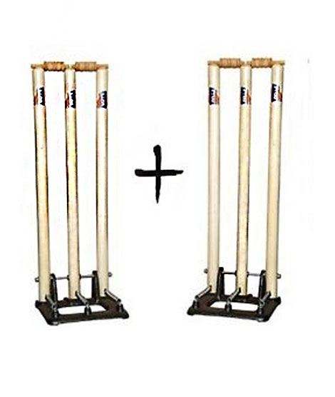 iShopping - M Toys Wooden Cricket Wickets With Metal Base 