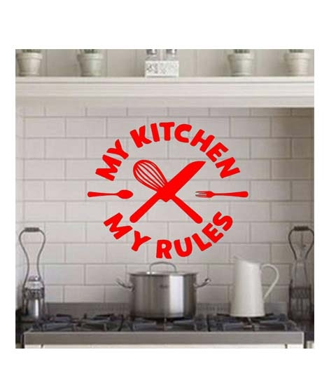 iShopping - Madina Traders My Kitchen My Rules Kitchen Wall Sticker
