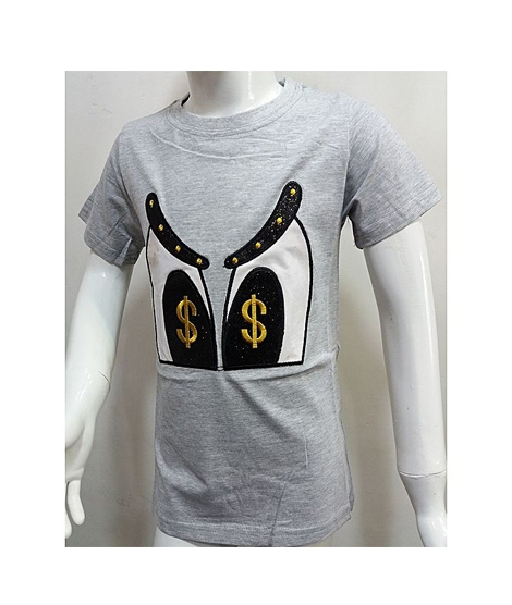 iShopping - Madina Fashion Best Hosiery T-Shirt For Boys Gray (T-106)