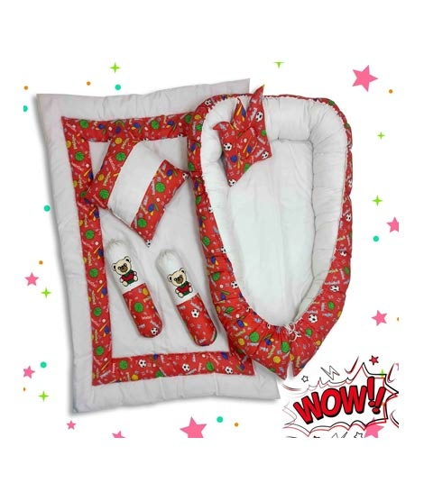 iShopping - Maguari Baby Bed Set 6 Pcs Red (0528)
