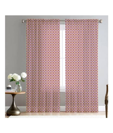 iShopping - Maguari Banarsi Net Curtain Pink Dots
