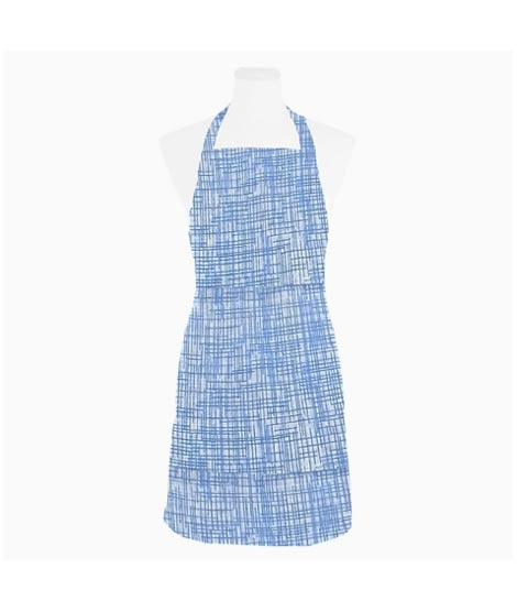 iShopping - Maguari Cotton Check Apron Blue