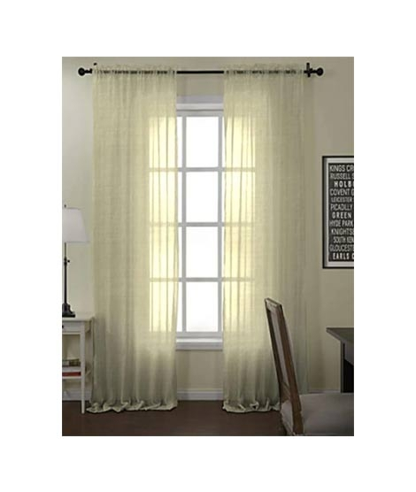 iShopping - Maguari Plain Net Curatin 2 Pcs Off-White