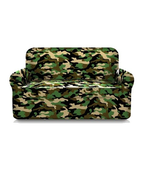 iShopping - Maguari Printed Jersey 5 Seater Sofa Cover Camouflage