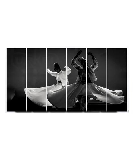 iShopping - Maguari Sufi Turning Small Wall Frame 6 Pcs Black & White (0698)