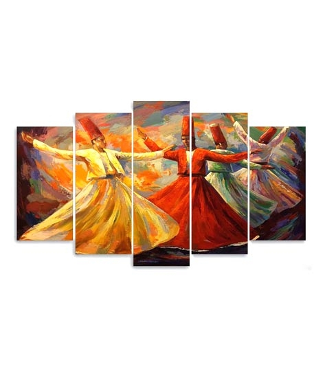 iShopping - Maguari Sufism Oil Painting Medium Wall Frame 5 Pcs (0662)