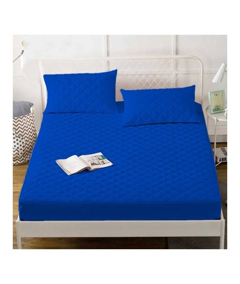 iShopping - Maguari King Quilted Mattress Protector Blue (0262)