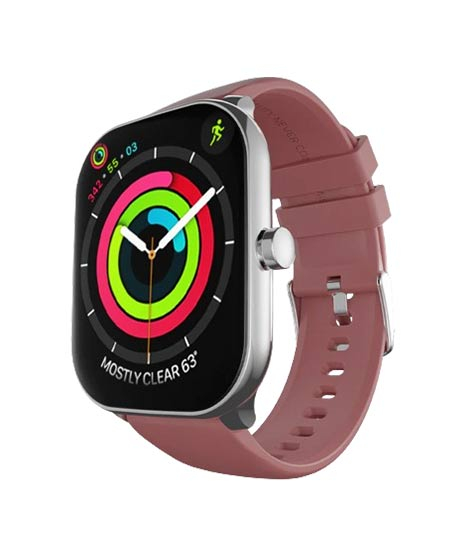 iShopping - Ronin Smart Watch With Silver Dial (R-06)-Maroon