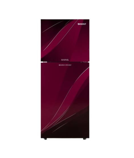 iShopping - Orient Marvel 380 Freezer-On-Top Glass Door Refrigerator 13 Cu Ft Blaze Purple