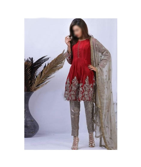 iShopping - Mehakmall Fancy Party Wear Suit For Women Red (0012)