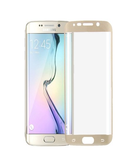iShopping - MISC 3D Glass Screen Protector For Galaxy S6 Edge Gold