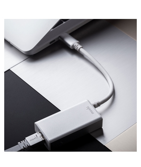 iShopping - Moshi USB-C to Gigabit Ethernet Adapter Silver (99MO084203)