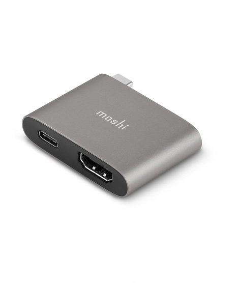 iShopping - Moshi USB-C to HDMI Adapter With Charging Titanium Gray (99MO084272)