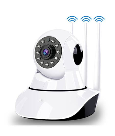 iShopping - Muzamil Store Dual Antenna 1080P WiFi IP Camera White (V380)