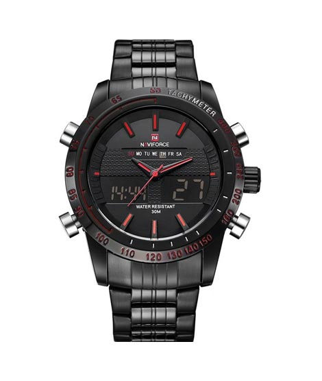 iShopping - Naviforce Dual Time Edition Watch For Men Black (NF-9024-7)