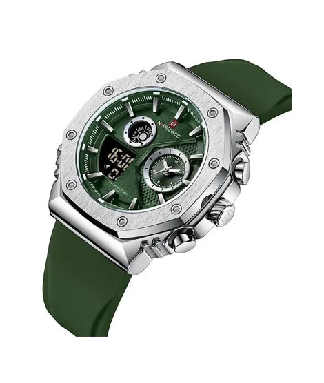 iShopping - Naviforce Dual Time Edition Watch For Men Green (NF-9216t-3)