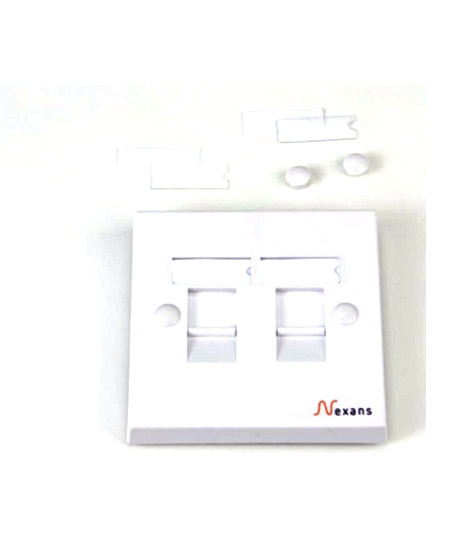 iShopping - Nexans Essential 86x86 Wallplate 2 Keystone (N423.630)