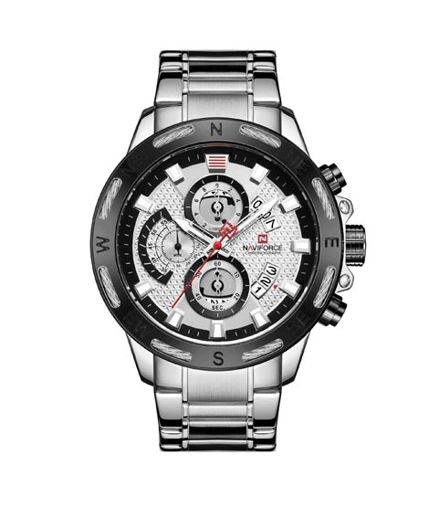 iShopping - NaviForce Chronograph Edition Men's Watch Silver (NF-9165-3)