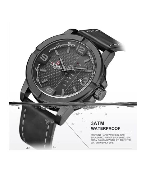 iShopping - Naviforce Day & Date Edition Men's Watch Black (NF-9177-3)