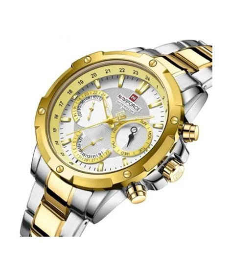 iShopping - Naviforce Chronograph Edition Watch For Men - Two Tone (NF-9196-6)