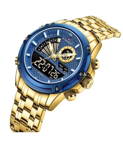 iShopping - Naviforce Pulso Digital Men’s Watch Golden (NF-9205-1)