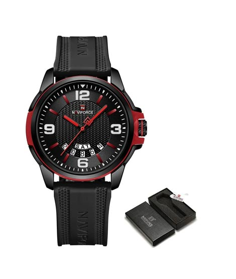 iShopping - Naviforce Day & Date Edition Watch For Men - Black (NF-9215t-4)