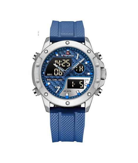 iShopping - Naviforce Dual Time Edition Watch For Men - Blue (NF-9221-5)