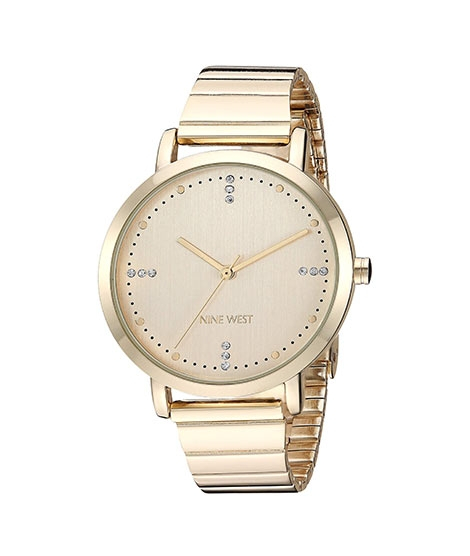 iShopping - Nine West Crystal Accented Bracelet Women's Watch Gold (NW/2278CHGP)