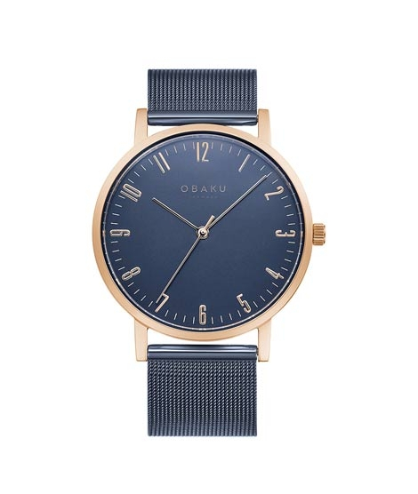 iShopping - Obaku Brink Ocean Stainless Steel Mesh Men's Watch Blue (V248GXVLML)