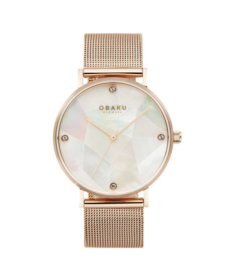 iShopping - Obaku Mosaik Watch For Women's Rose Gold (V268LXVWMV)