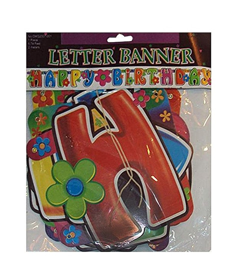 iShopping - OnlineBachday Happy Birthday Banner Multi Color