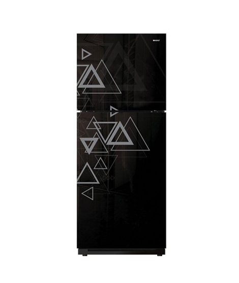 iShopping - Orient Crystal 470i Inverter Freezer-on-Top Refrigerator 17 Cu Ft Triangle Black