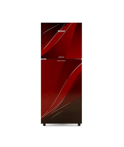 iShopping - Orient Marvel 200 Glass Door Freezer-on-Top Refrigerator 7 Cu Ft Red