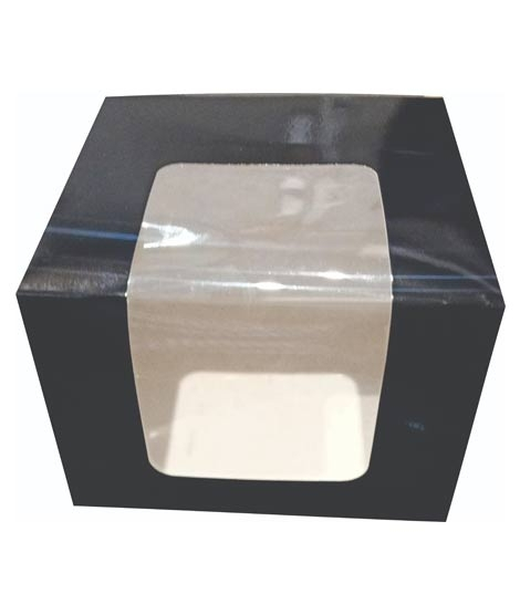 iShopping - Packaging One Bento Cake Box For Big Window Box Black (Pack Of 5)