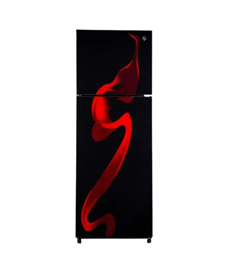 iShopping - PEL Glass Door Freezer-on-Top Refrigerator 12 cu ft (PRGD 21860)-Red Blaze