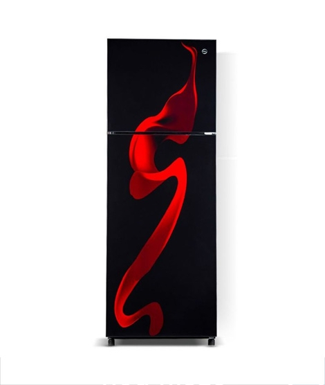 iShopping - PEL Glass Door Freezer-on-Top Refrigerator 9 cu ft Red Blaze (PRGD-2350)