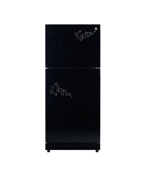iShopping - PEL Desire Glass Door Freezer-on-Top Refrigerator 13 cu ft Black (PRGD-150)