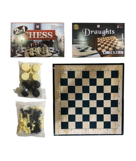 iShopping - Planet X Chess & Draughts 2 in 1 Board Game (PX-11407)