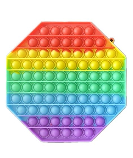 iShopping - Planet X Fidget Big Size Rainbow Octagon Pop Bubble Toy (PX-11059)