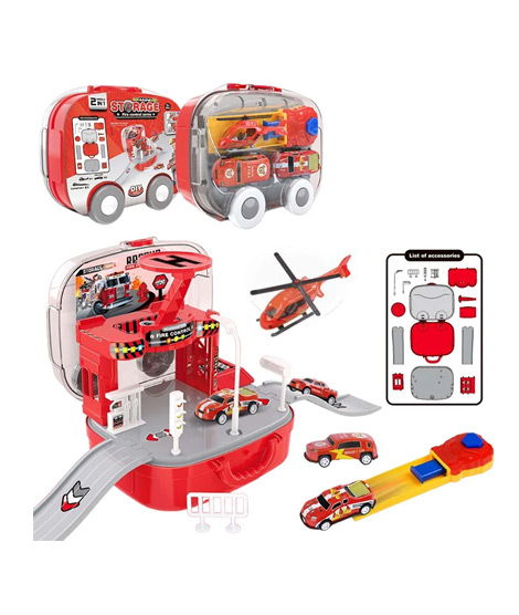 iShopping - Planet X Fire Control Cars with Storage Box Red (PX-11935)