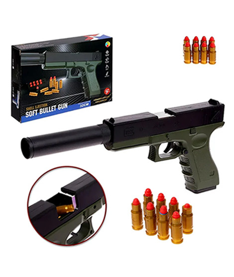 iShopping - Planet X Glock Shell Ejection Soft Bullet Toy Gun (PX-11924)