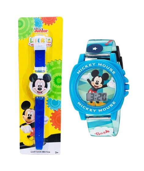 iShopping - Planet X Micky Mouse Wrist Watch For Boys - Red (PX-11505)
