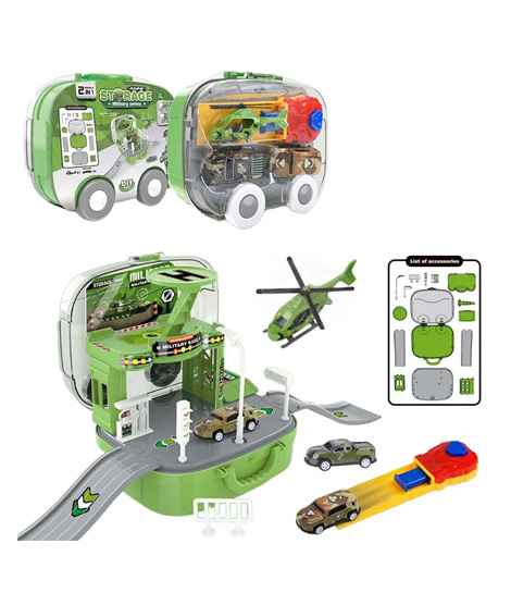 iShopping - Planet X Military Series Cars with Storage Box Green (PX-11937)