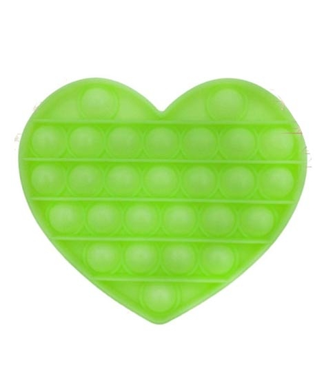 iShopping - Planet X Pop Bubble Fidget Heart Silicone Toy Yellow (PX-11083)