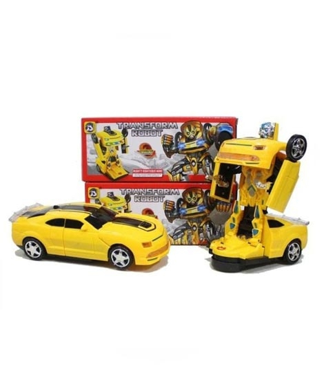 iShopping - Planet X Transformer Car With Light And Music Yellow (PX-10753)
