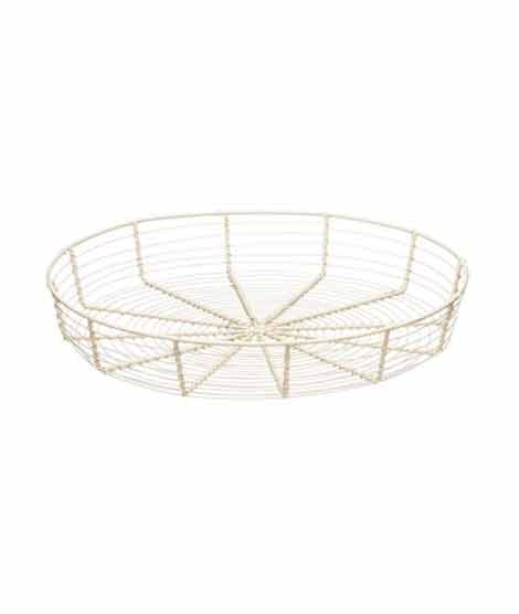 iShopping - Premier Home Cream Wire Bread Basket (0509901)